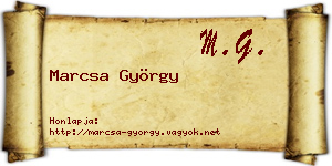 Marcsa György névjegykártya