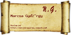 Marcsa György névjegykártya