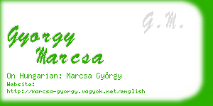 gyorgy marcsa business card