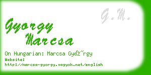 gyorgy marcsa business card